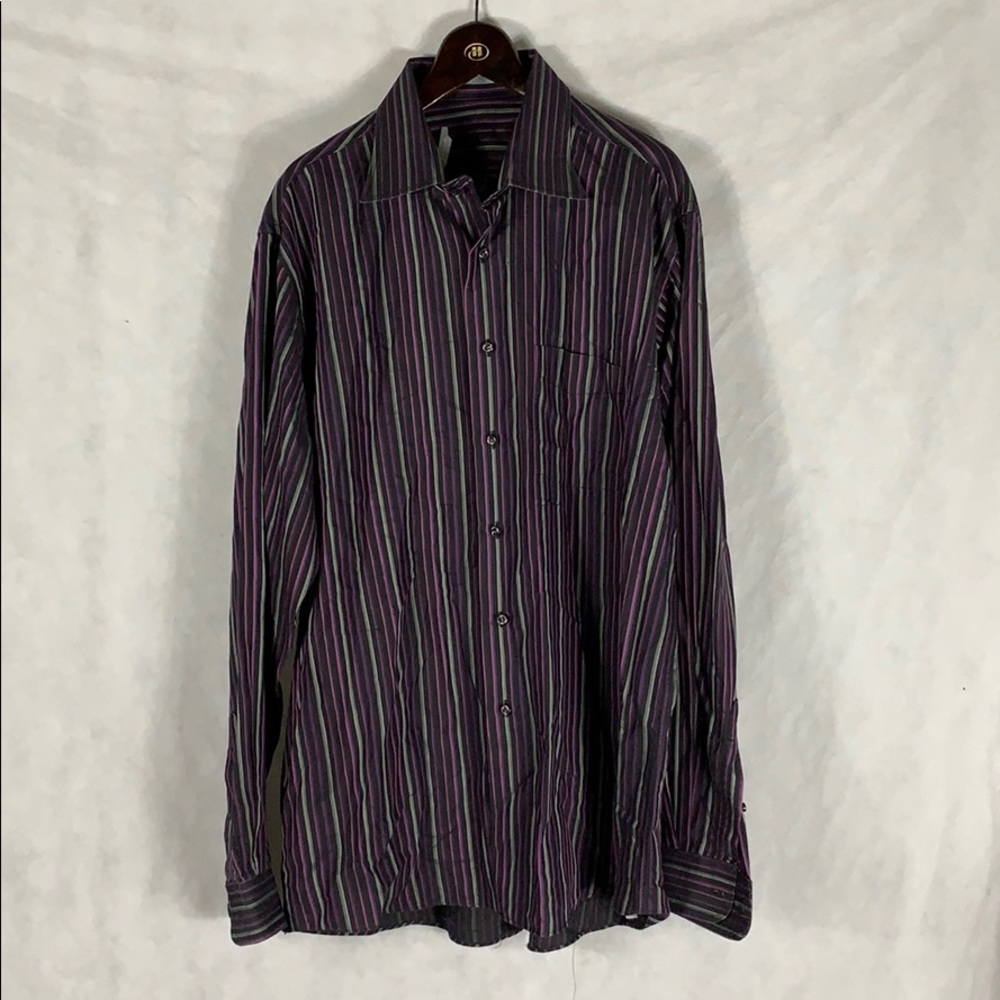 Forsyth of Canada Purple Dress Shirt 16 34/35